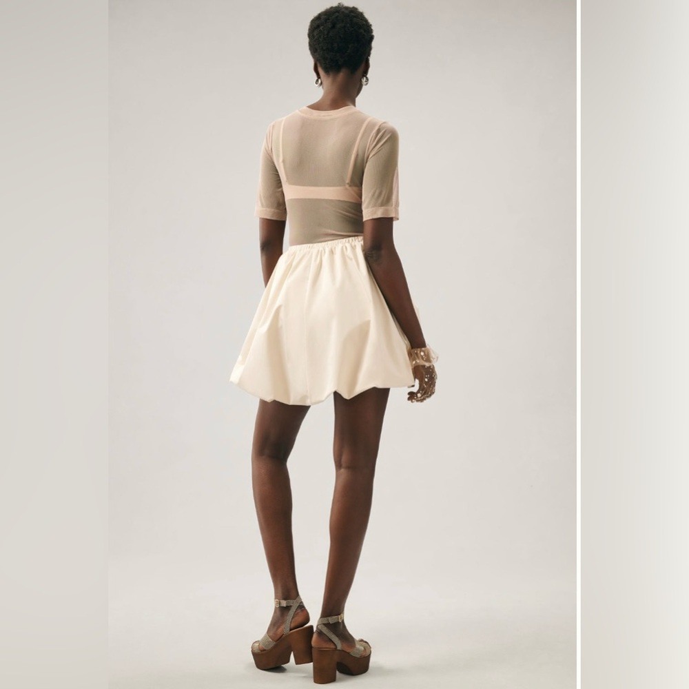 New Anthropologie Self Contrast Bubble Mini Skirt
